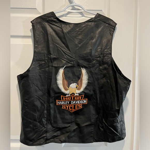 Harley Davidson Motorcycle Britany Leather Collection Vest Size 50 - Picture 1 of 15